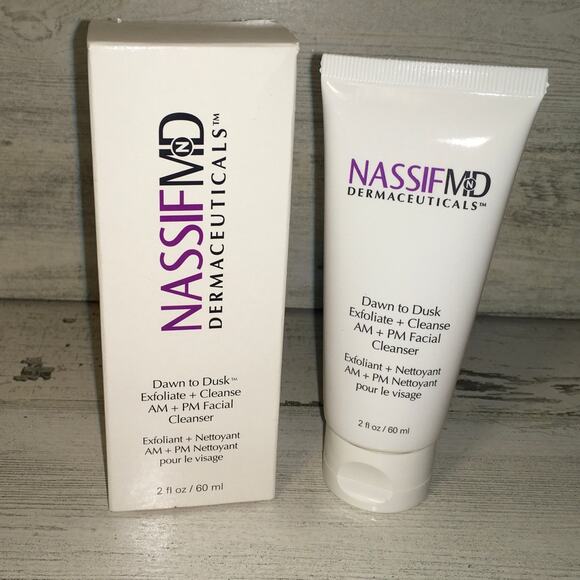 Nassif MD Dawn to Dusk Exfoliate Cleanse AM + PM Facial Cleanser NEW SEALED 2 oz - Picture 1 of 8